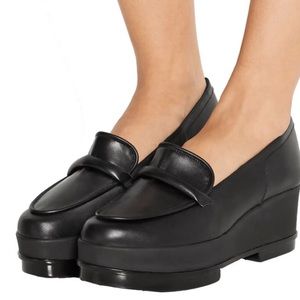 ROBERT CLERGERIE Black Yokole Platform Loafers